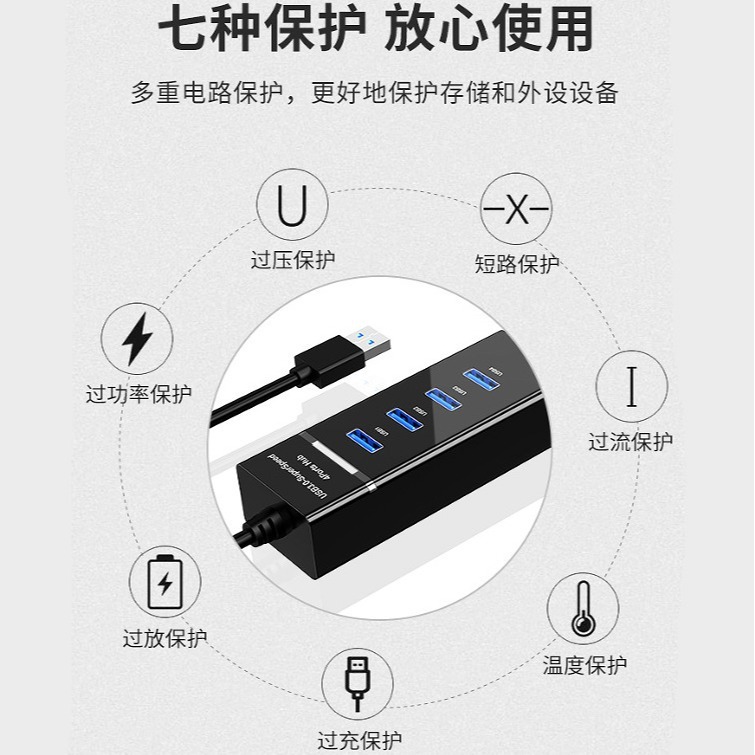 USBハブ3.0 1対4ポート高速ハブ USB拡張器 コンピューターUSBスプリッター 高速伝送|undefined