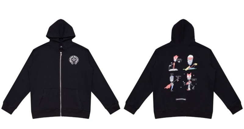 24ss年新款高品质Chrome Hearts 马蹄十字架连帽拉链卫衣工厂批发|undefined
