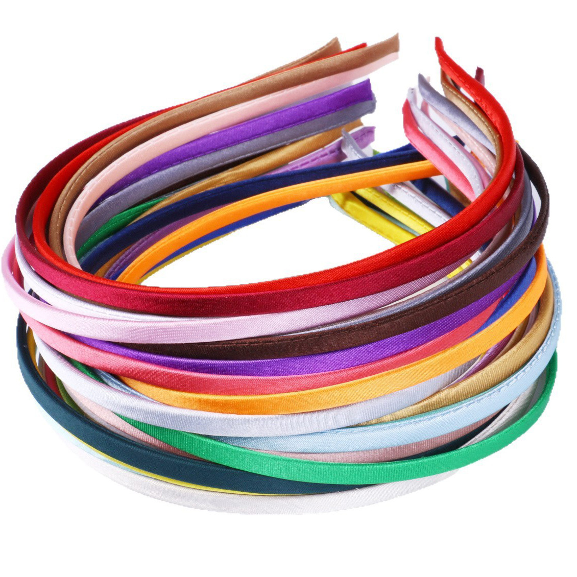 金属套布5MM发箍彩虹色儿童款手工diy饰品配件底箍扭扭棒发箍底胚