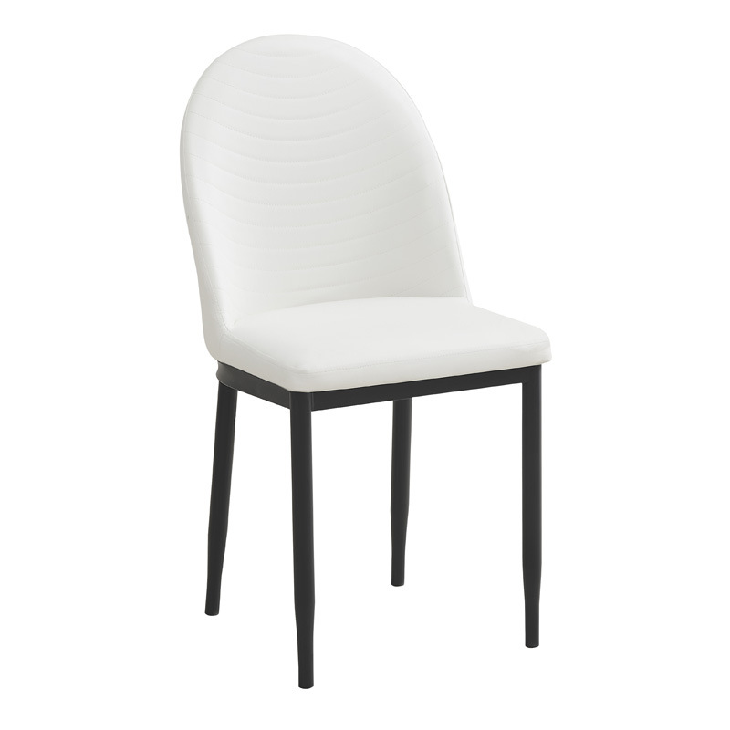 Silla de comedor de lujo ligera silla de mesa de comedor comercial taburetes de cuero de paquete suave silla de respaldo gruesa silla de comedor oruga fuerte