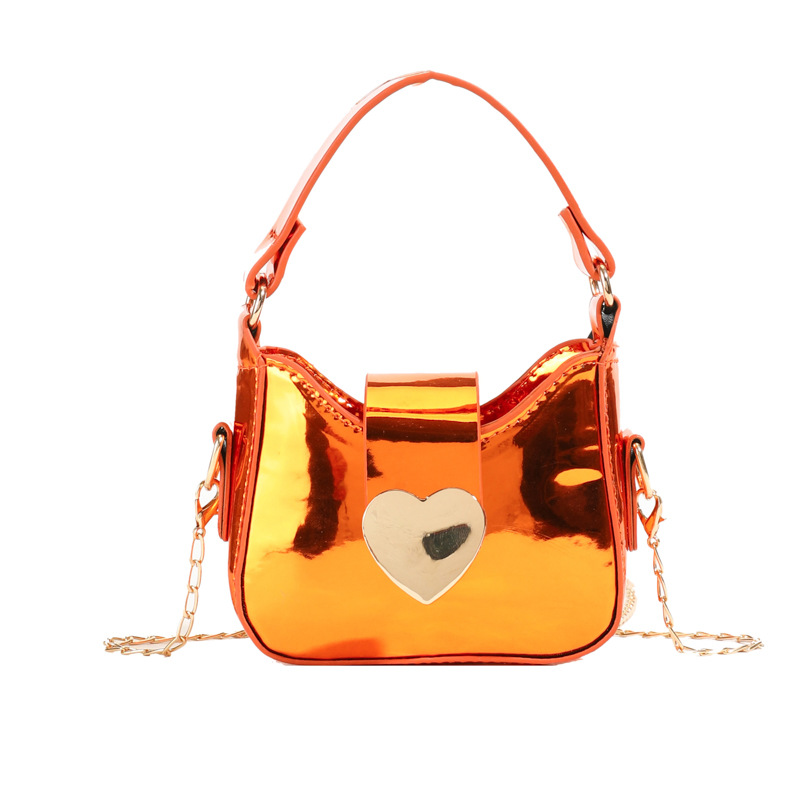 Bolso de hombro de niña brillante láser de moda, dulce y cariñoso mini bolso de bebé, nuevo bolso de cadena para niños, marea