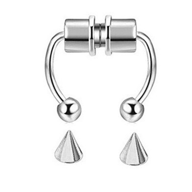 Magnetic nose piercing stainless steel, accessory, wholesale
