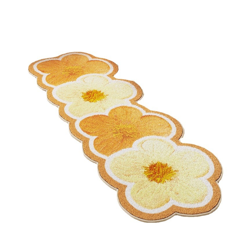 Vintage Nordic Boho Flower Rug For Bedroom And Living Room_voghion.com