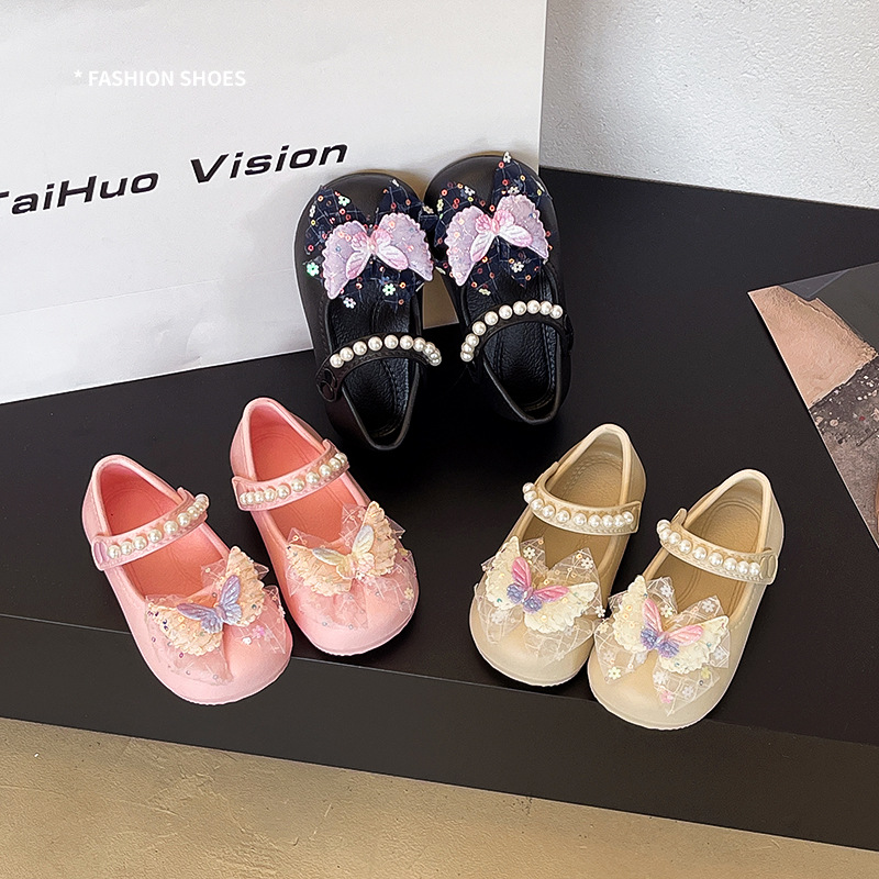 Sandalias de Princesa con Puntera Cerrada para Niñas de EVA Con Lazo y Cierre de Velcro para Playa y Uso Diario image 5