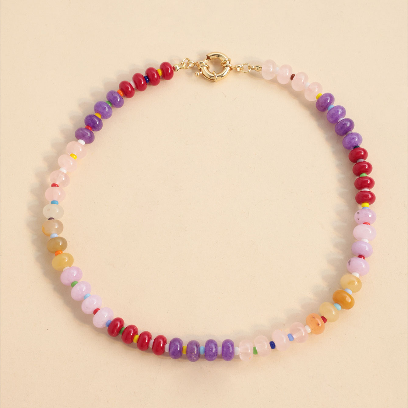 20g Weight Natural Stone, Agate Inlay Material Bracelets, Necklace Classification Casual Occasion Alloy, Agate Material Color Block, Candy Pattern Unisex Gender Vacation Style Color Block Candy Bracelets Necklace Alloy Agate Natural Stone Agate Unisex Vacation Bracelets Necklace 5