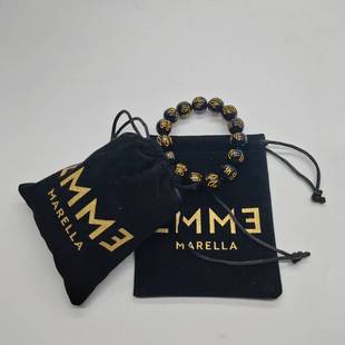 Black High-grade Dirt-resistant Short Plush Flat Pocket Antique Cultural Play Bracelet Watch Storage Bag Beauty Jewelry Handbag