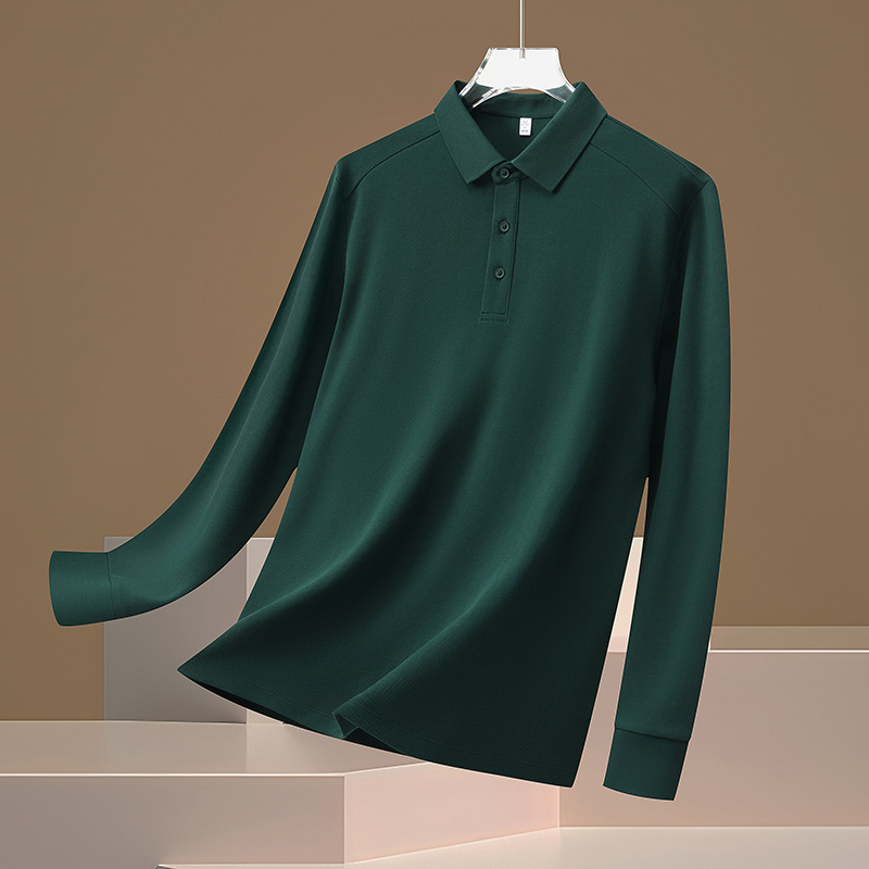 Herramientas ropa de trabajo anti-desgaste anti-sucia ropa de oficina personalizada de doble hebra amoníaco líquido algodón de lana larga manga larga impresión polo camisa