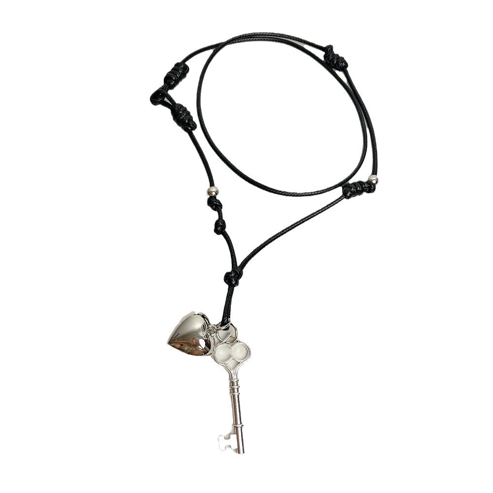 Retro Solid Color Pu Leather Alloy Y-necklaces Wholesale display picture 4