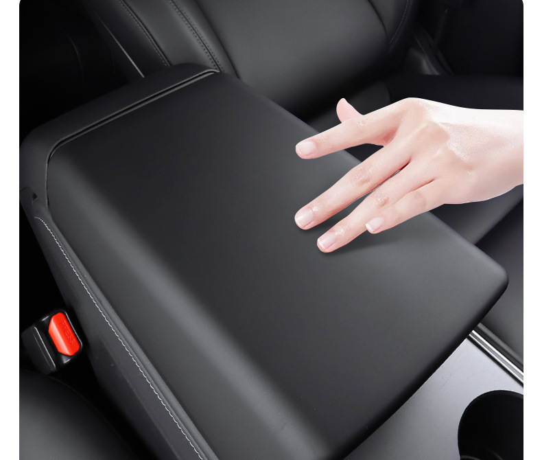 Suitable for Six-Seater Tesla Armrest Box Cover, New Version Model 3/Y/Yl Rear Air Outlet Protective Cover Carbon Fiber