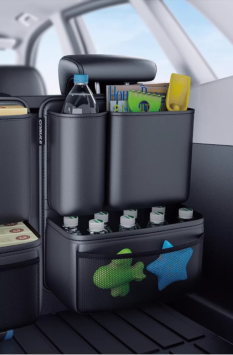 Universal multifunctional rear seat back hanging bag storage box organizer for car trunk storage