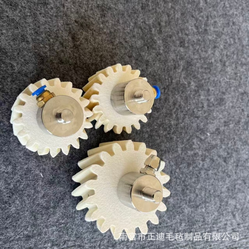 Felt Gear Custom-Made High-Density Oil-Absorbing Felt Gear Mechanical Wear-Resistant Lubricating Wool Felt Gear Felt Pad