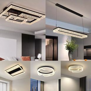 New Minimalist Led Living Room Ceiling Light, Italian-Style Light Luxury High-End Ice Crack Villa Hall Main Light
