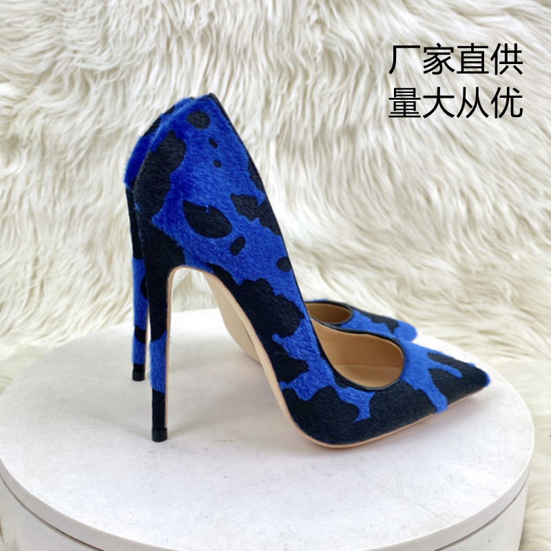 Cross-border foreign trade wholesale 2022 New socialite high heels 12cm pointed heel shallow mouth shoes fashion women's shoes