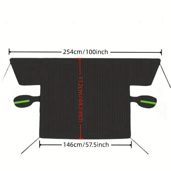 Car Front Windshield Snow Shield Sunshade Anti-Box Heat Insulation Thickened Snow Cover Car Half Cover Car Cover Winter