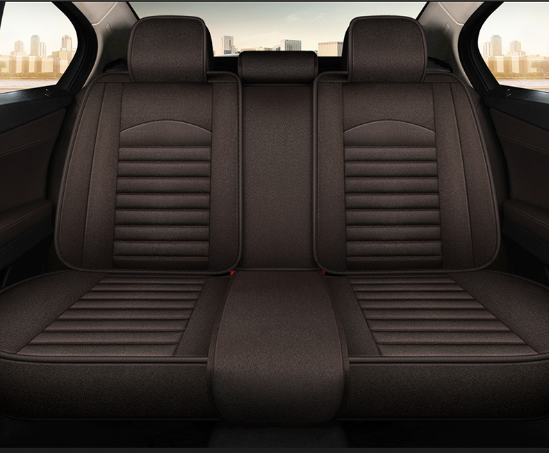 Full-Coverage Car Seat Cover A-01 Linen Cushion All-Season Full Package Cross-Border Exclusive for Wish Amazon Wholesale Dropshipping