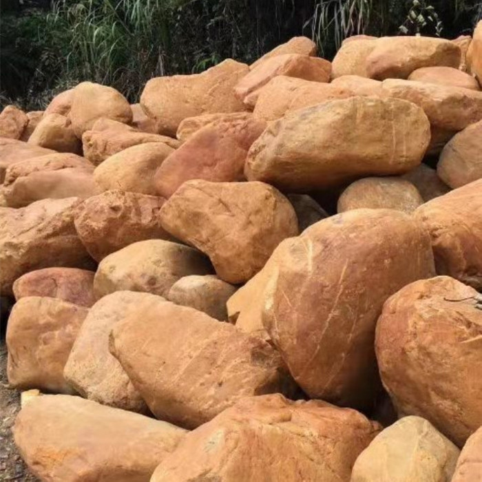 新地方黄蜡石矿山批发 大量黄蜡石直销 黄蜡石假山驳岸 名师施工