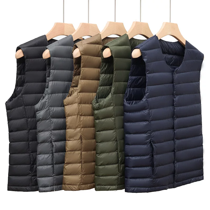 Light and thin vest with down, down jacket, plus size