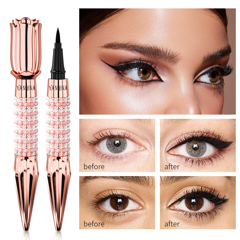 YANQINA Yanqina Scepter waterproof, sweat resistant, cool black color eyeliner liquid pen_voghion.com