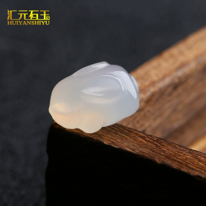 Подвеска агат, белый нефрит, кроличий нефрит, оптом