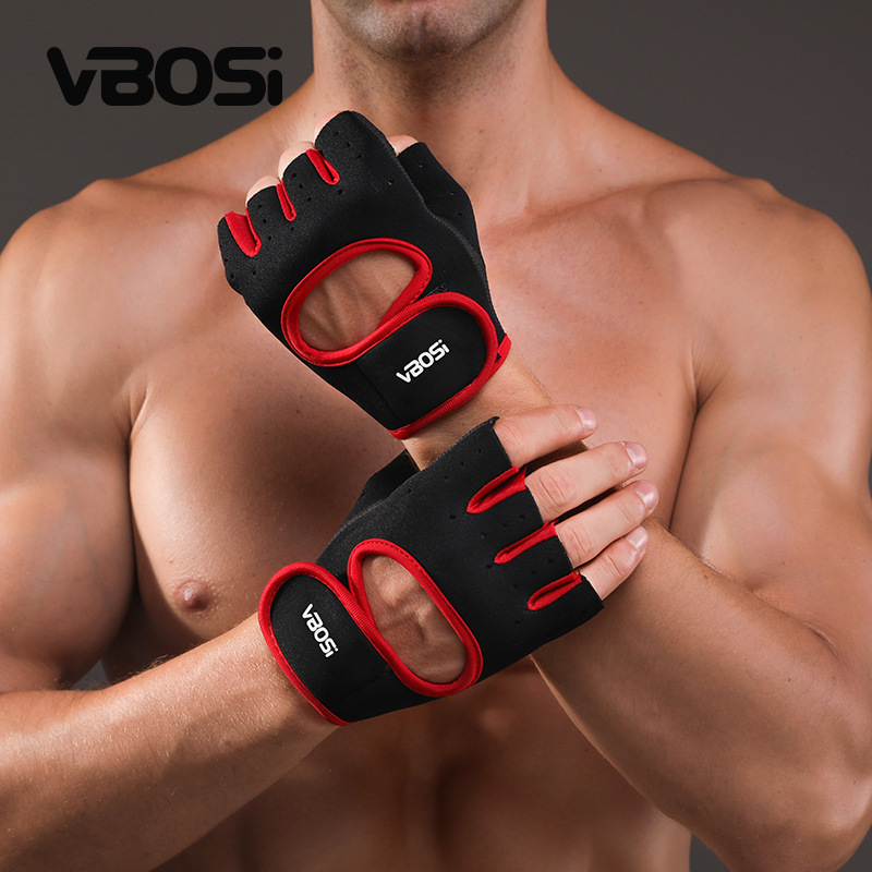 Fitness Gloves, Palm Protection, Anti-Slip, Anti-Callus, Half-Finger Stretch, Outdoor Cycling, Dumbbell Weightlifting Sports Gloves Wholesale