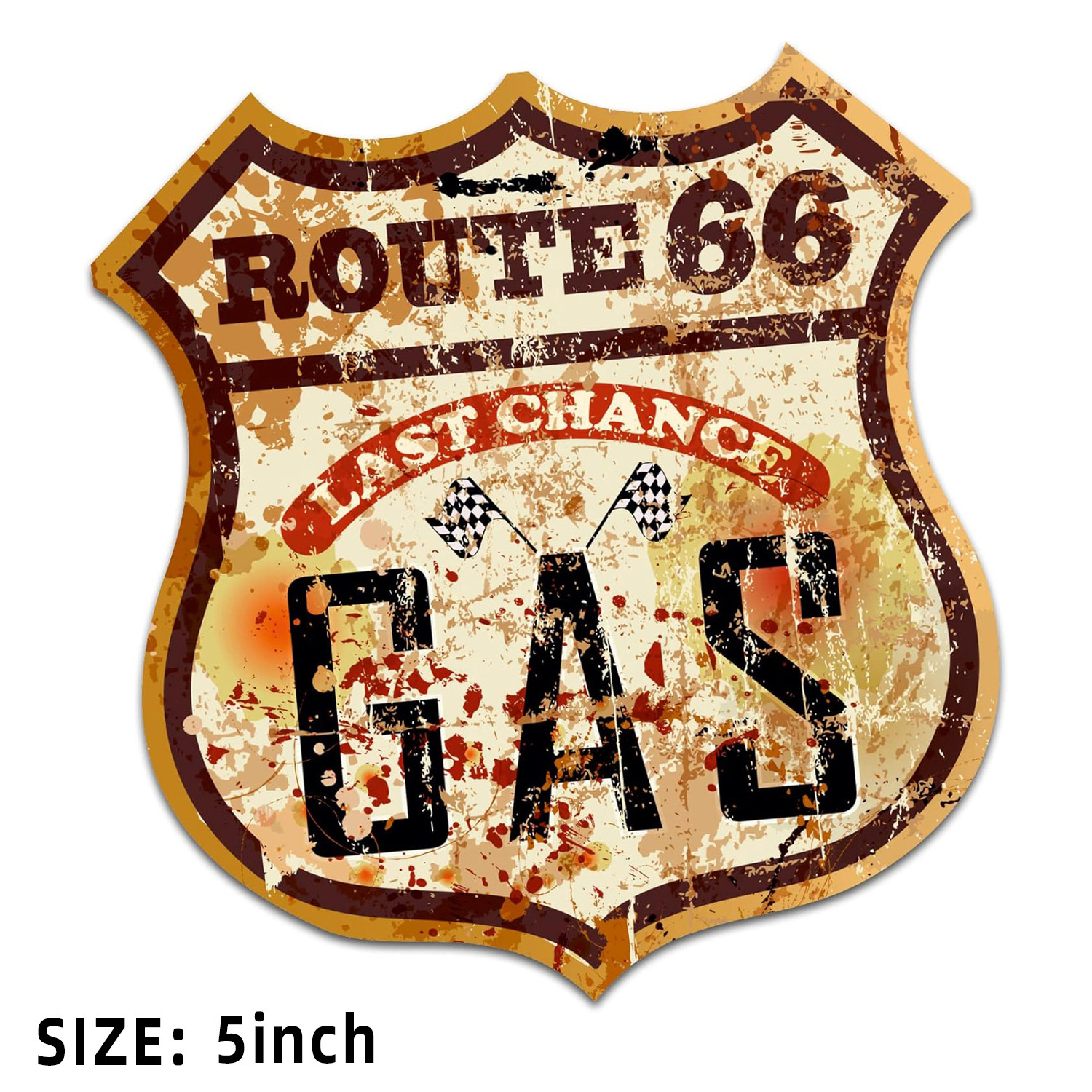 Amazon EE.UU. Route 66 pegatinas de automóviles de patrón retrógrado hermoso casco pegatinas de patrón nostálgico