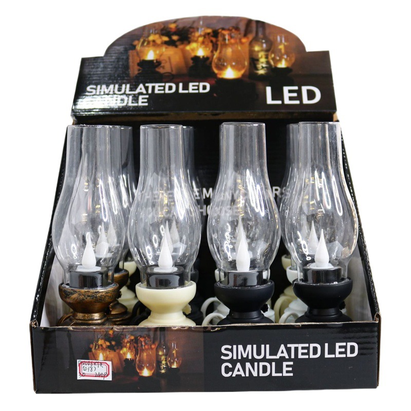 Transfronterizo nuevo LED vela electrónica pequeña lámpara de aceite lámpara de viento de Navidad lámpara de caballo pequeño camping emergencia portátil lámpara de queroseno