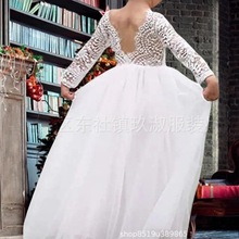 高端公主女童礼服a字裙黄色走秀主持周岁演出公主摄影六一礼