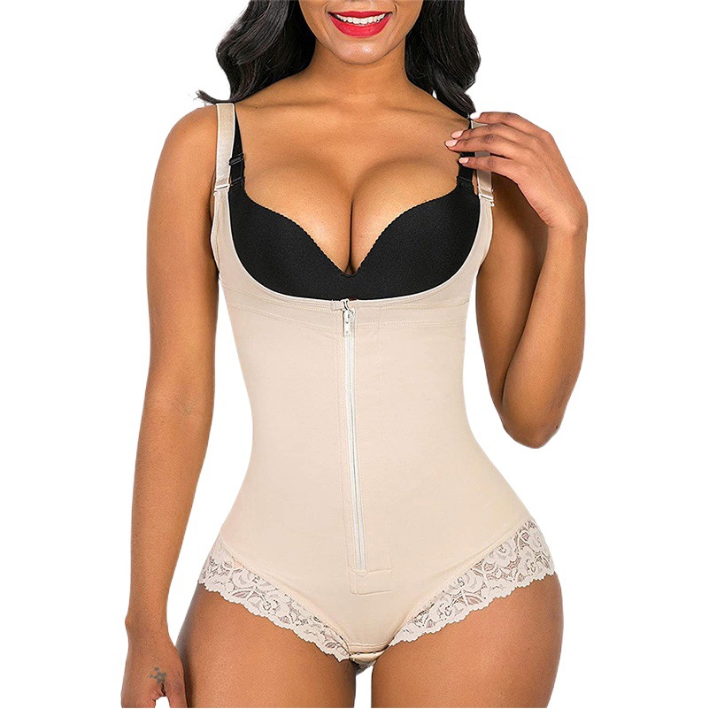 2025 Nuevo corsé adelgazante push-up de malla europea y americana para mujer, ropa íntima moldeadora de cuerpo de una pieza que cubre las nalgas