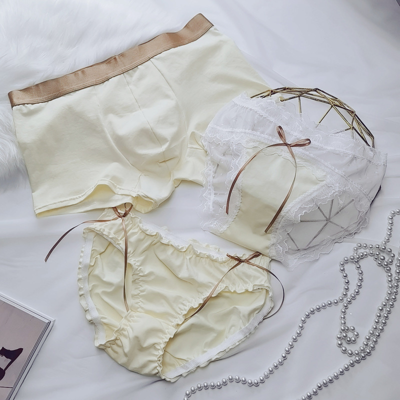 Long-term in stock couples underwear combed cotton sexy couples men's and women's underwear couples suit breathable a generation of hair