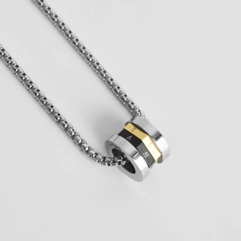 1 Piece Simple Style Number Titanium Steel Plating Pendant Necklace display picture 3