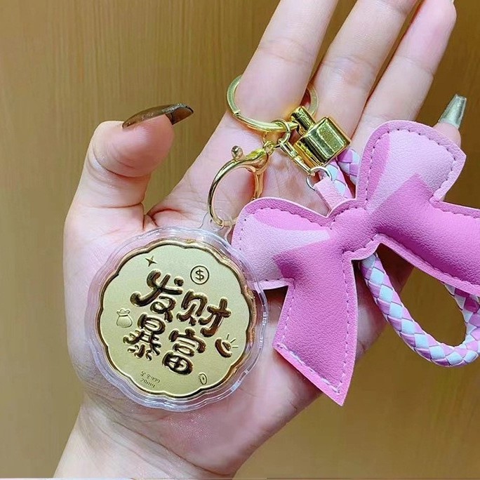 仿金色金店同款好柿花生发财暴富黄金包包挂件 钥匙扣中秋小礼品