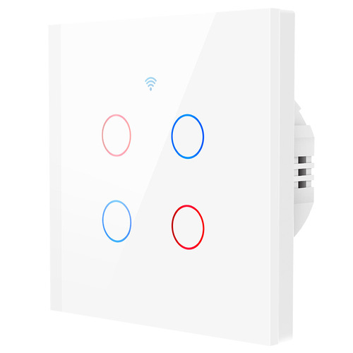 Tuya WIFI RF smart dual control wall touch switch single zero fire universal remote control APP voice timing switch