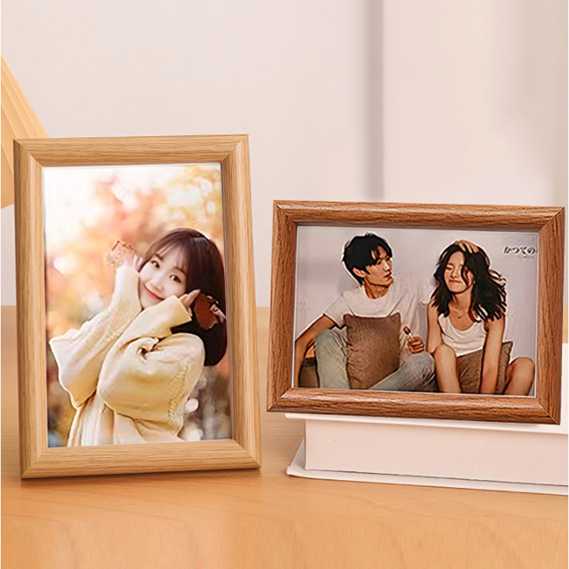 Solid Wood Three-Dimensional Graduation Photo Frame Display Stand Wholesale 678inch A3 Photo Frame Wall-Mounted Glass Photo Printing