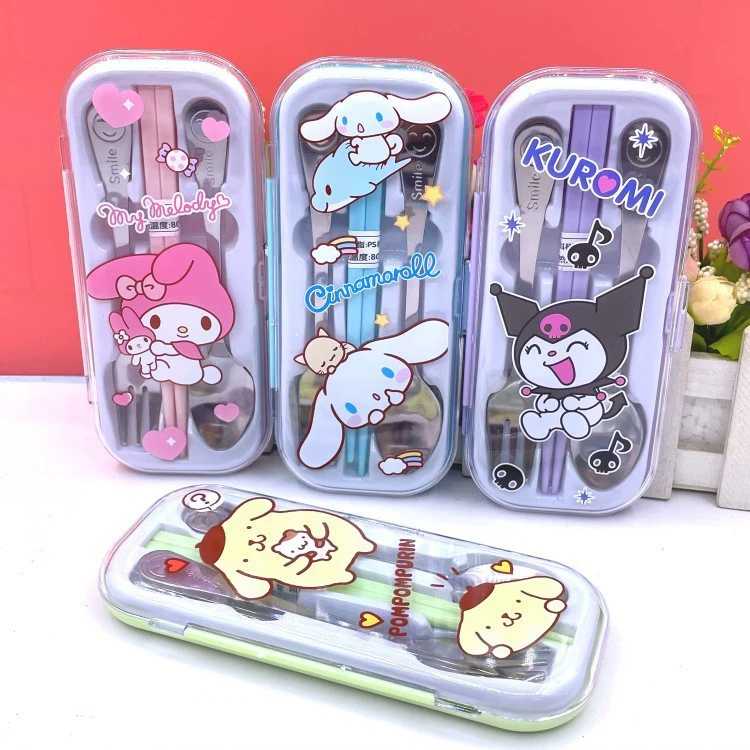 Sanrio, набор палочек для еды, столовые приборы, 3 предмета
