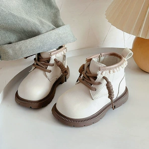 Martens, детские демисезонные универсальные ретро короткие сапоги для мальчиков в английском стиле, в британском стиле