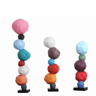 Glass fiber reinforced plastic marble multicolored superimposed soft outfit modern creative model room living room home decoration floor decoration