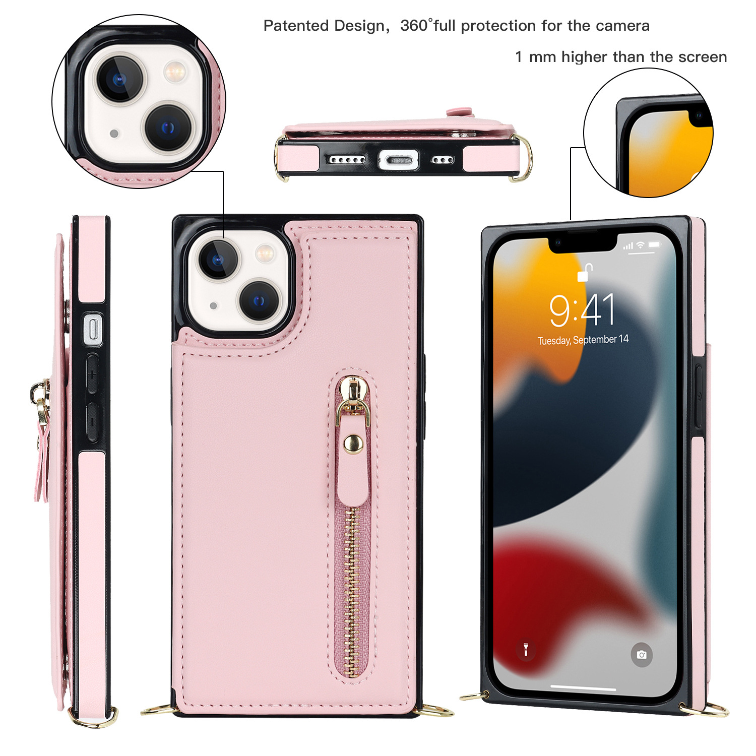 Handyhülle Aus Leder Für Iphone Pro Umhängetasche Mit Band_voghion.com