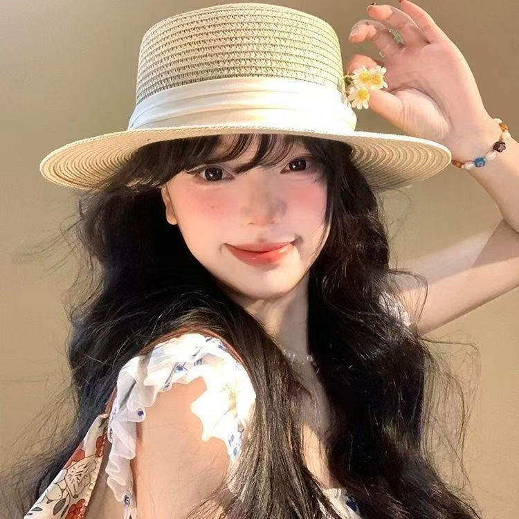 프렌치 플랫캡 - 베이지 벨트