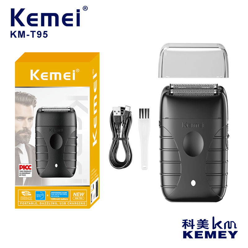 Kemei Kemei afeitador eléctrico doméstico KM-T95 afeitador de hombre recíproco afeitador USB ultra limpio