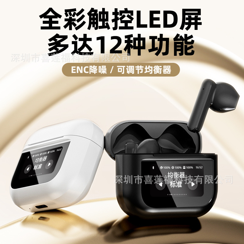 跨境爆款现货Ai智能翻译蓝牙耳机YX28智慧彩屏双降噪长续航耳机|undefined