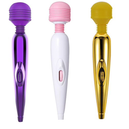 Female rechargeable massage masturbation device, USB electroplated strong shock AV stick, fun masturbation vibrator, adult products batch