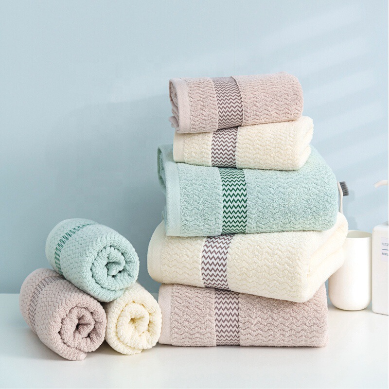 Pure Cotton Towel Customized Water-Absorbent, Quick-Drying, Skin-Friendly, Comfortable, Embroidered, Soft Household Bath Towel Set