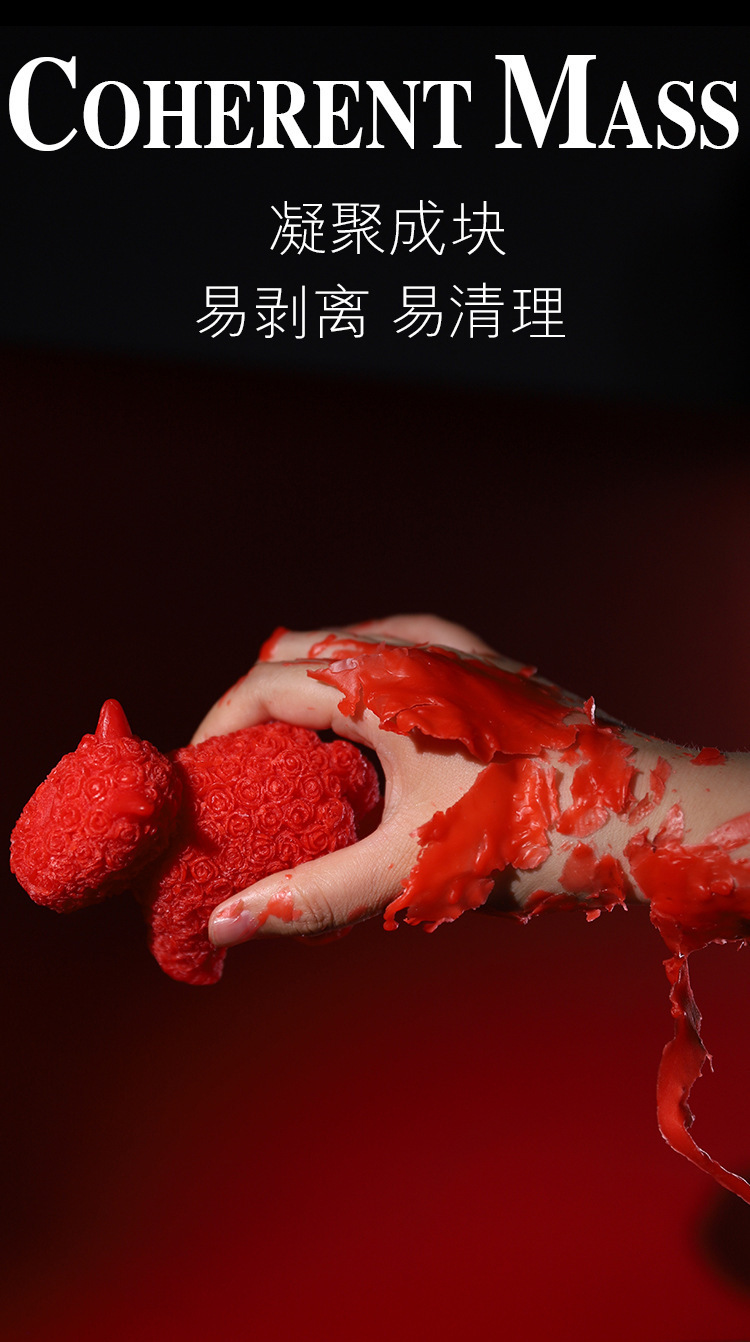 Low-Temperature Aromatherapy Massage Candle for Couples, Soy Wax, Purple Bear Design — detail image 9