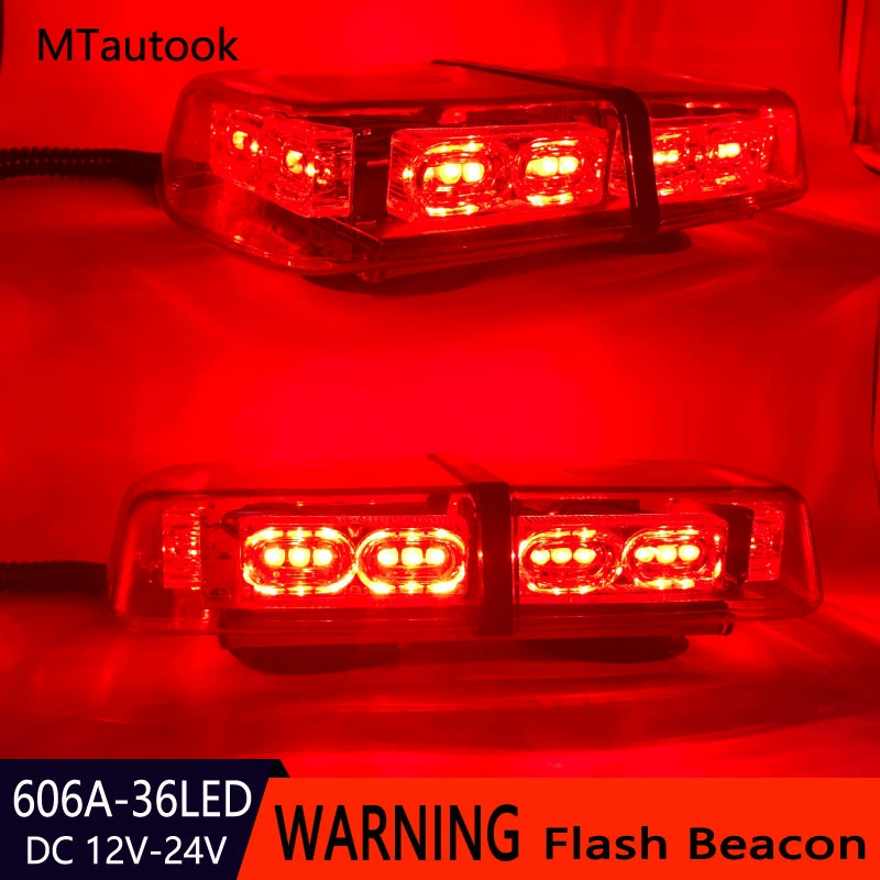 36LED36W Автомобильная вспышка сигнальная лампа потолочный светильник Инженерная машина крыша короткий ряд длинный ряд Стробоскоп красный свет