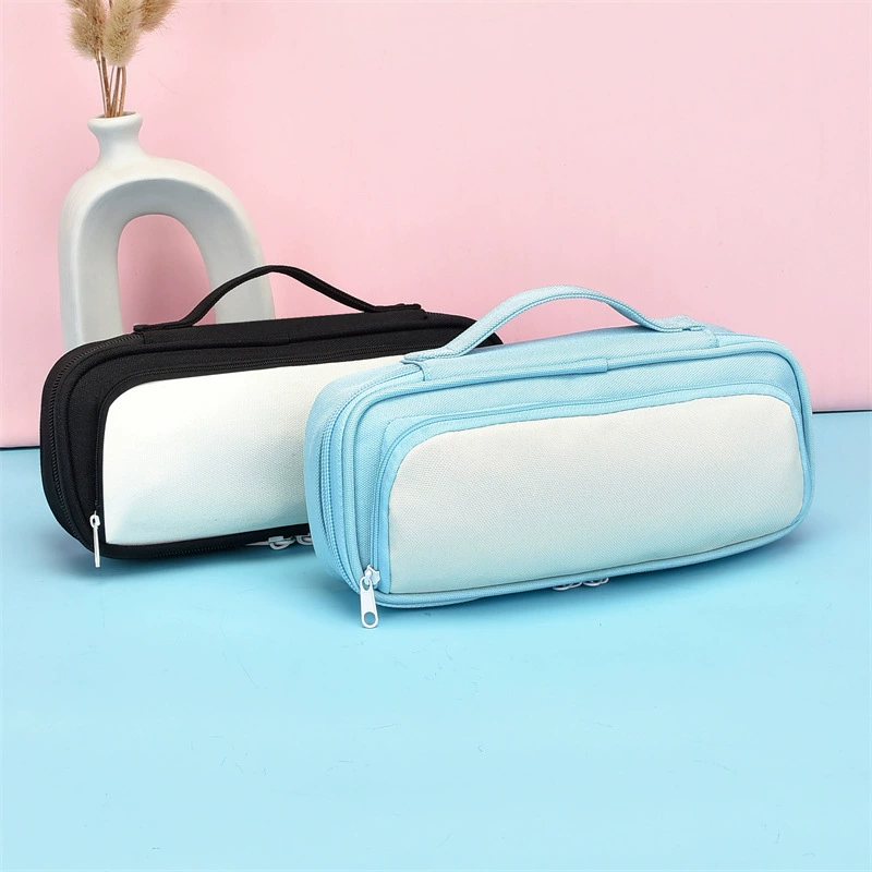 Новый стиль Простая сумка для карандашей Многофункциональная большая емкость Коробка для канцелярских принадлежностей для учеников начальной школы Сумка для карандашей Высокое значение цвета Портативная канцелярская сумка Сумка для карандашей