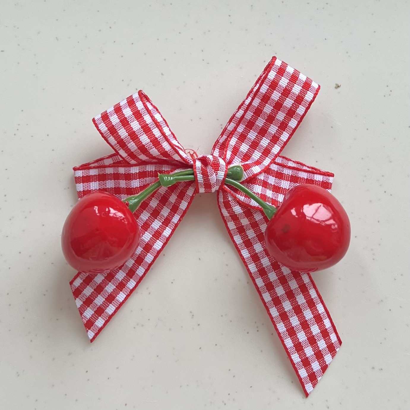 Accesorios DIY de Moño y Cereza de Tela Hecho a Mano para Manualidades DIY image 4
