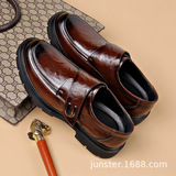 Демисезонные трендовые дышащие универсальные туфли на платформе для отдыха для кожаной обуви в английском стиле, мягкая подошва, в британском стиле