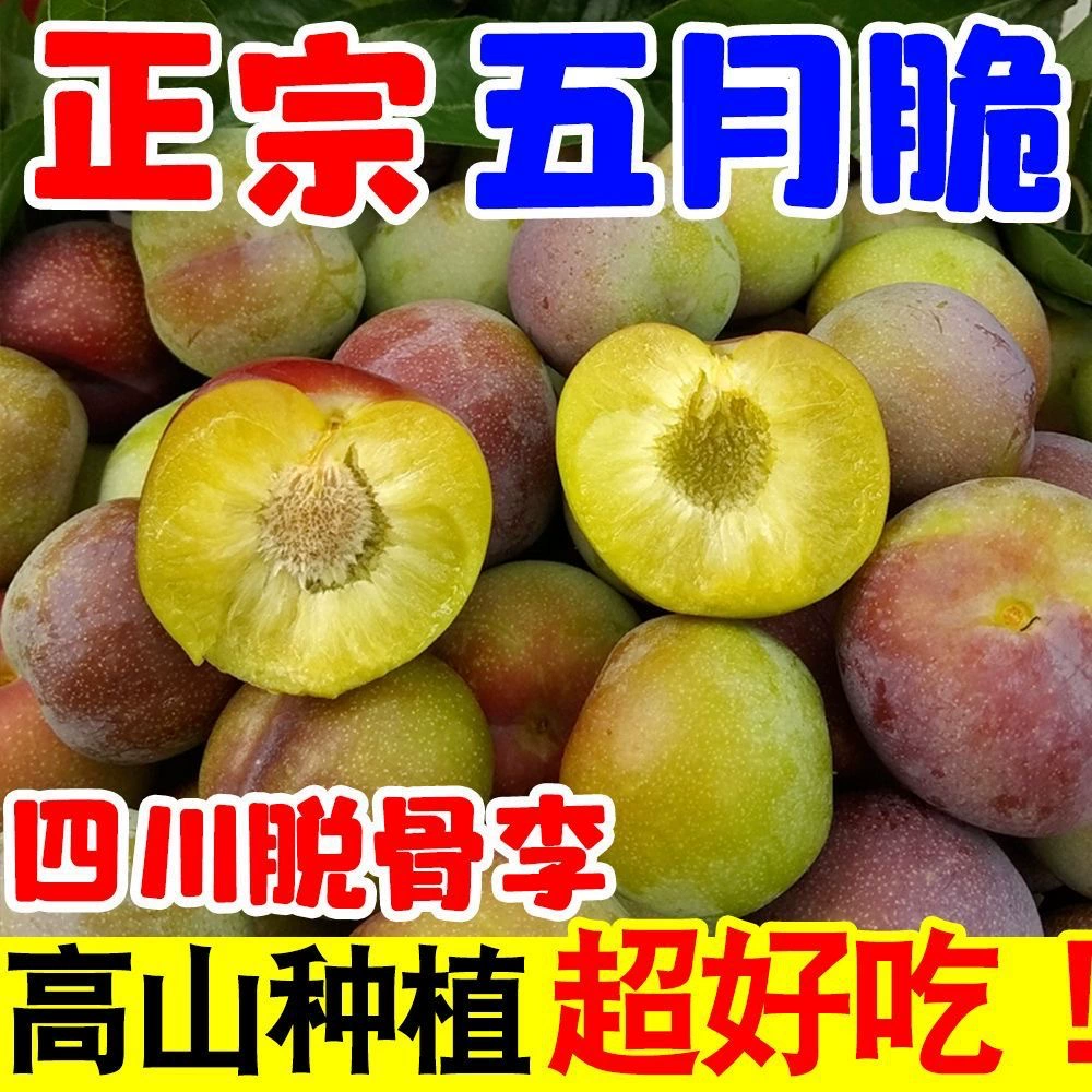 Сычуаньская хрустящая красная слива, полукрасная слива без косточек, сезонные свежие фрукты для беременных, хрустящая сладкая слива Феникс, целая коробка, полая слива