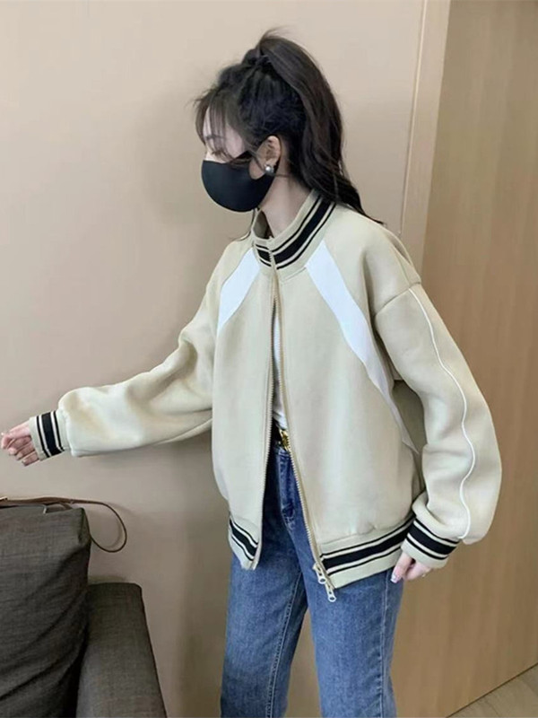 小个子棒球服外套女短款2025秋季新款韩版宽松休闲百搭开衫上衣潮|undefined