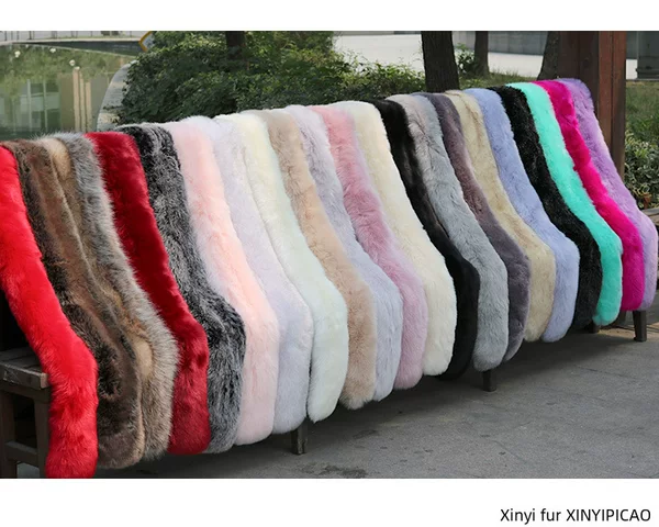 Imitation fox fur scarf fur long collar scarf women's winter raccoon fur hat fake collar long shawl Cape